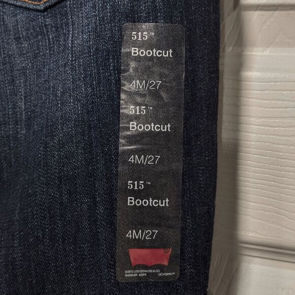 NWT Levi's 515 Bootcut Jeans Womens 4 / 27 in Dark Blue Wash Denim Mid Rise New - Picture 14 of 16